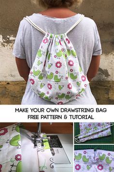 How to Make a Drawstring Bag - Miss Daisy Patterns - How to Make a Drawstring Bag - Miss Daisy Patterns -   18 diy Bag drawstring ideas