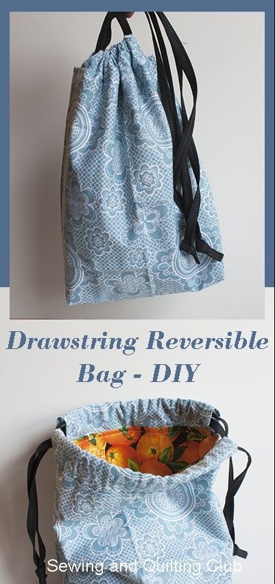 15 Easy Steps To Make A Reversible Drawstring Bag - 15 Easy Steps To Make A Reversible Drawstring Bag -   18 diy Bag drawstring ideas