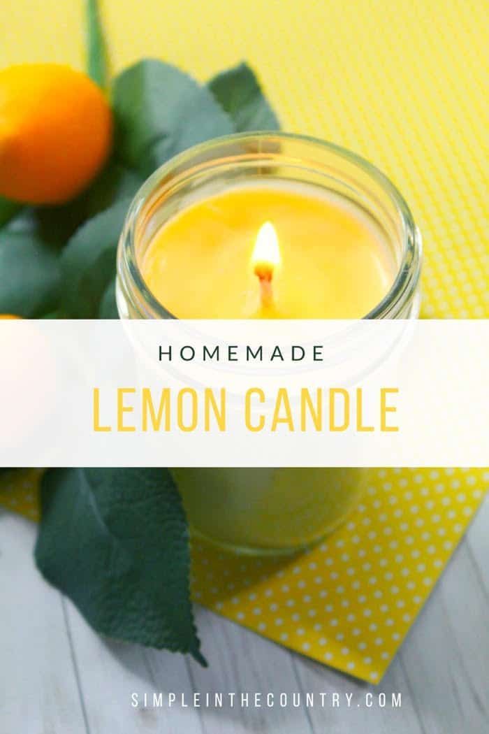 Simple and Easy Homemade Lemon Scented Candle | Simple in the Country - Simple and Easy Homemade Lemon Scented Candle | Simple in the Country -   18 diy Candles rose ideas