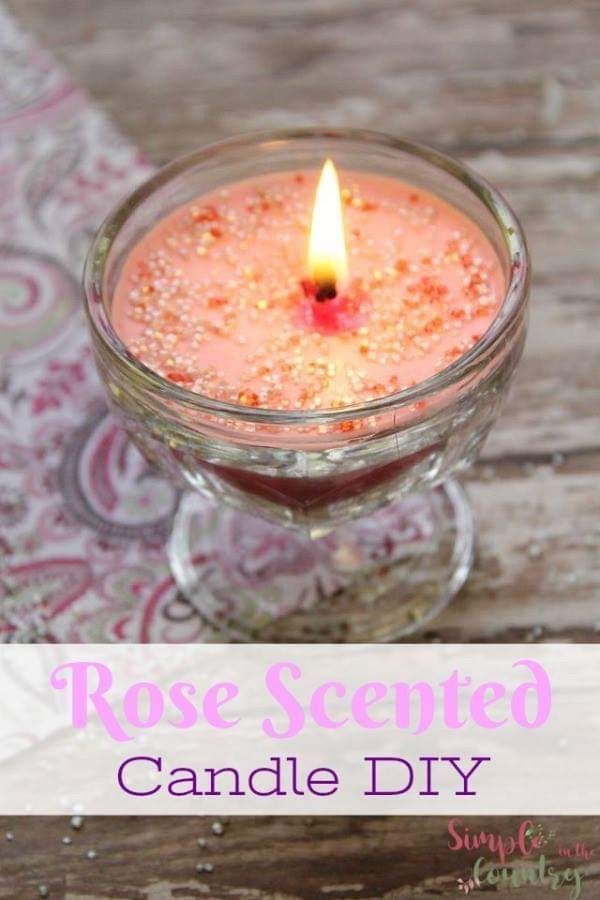 Rose Scented Candle | Simple in the Country - Rose Scented Candle | Simple in the Country -   18 diy Candles rose ideas
