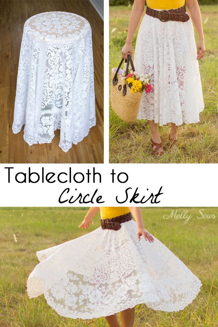 Sustainable Sewing - Tablecloth to Circle Skirt Tutorial - Melly Sews - Sustainable Sewing - Tablecloth to Circle Skirt Tutorial - Melly Sews -   18 diy Clothes crafts ideas