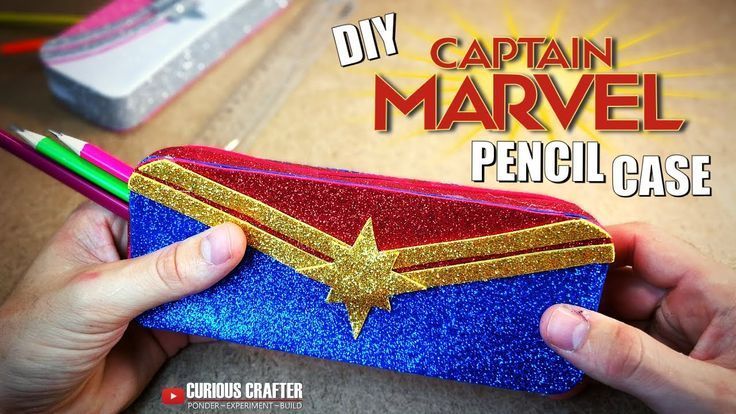 DIY Captain Marvel Pencil Case Tutorial - DIY Captain Marvel Pencil Case Tutorial -   18 diy Facile ecole ideas