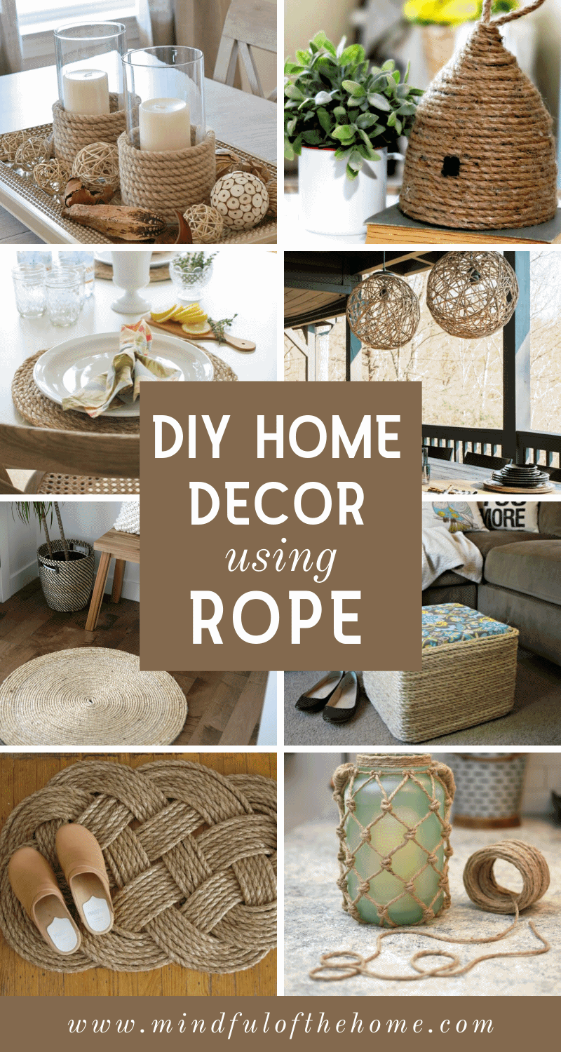 15 DIY Home Decor Ideas Using Rope - 15 DIY Home Decor Ideas Using Rope -   18 diy Home Decor ideas