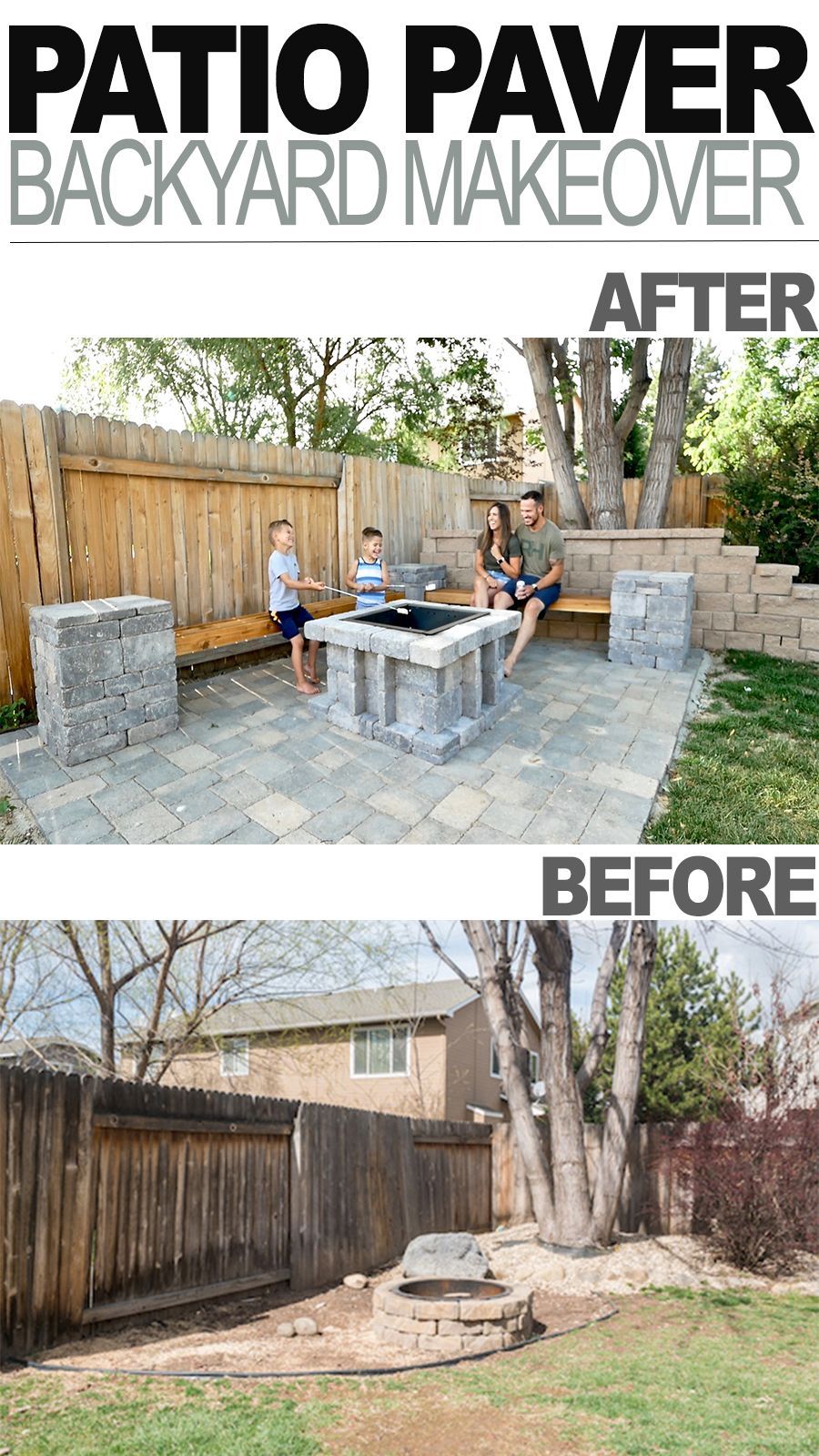 DIY Patio Paver Backyard Makeover - DIY Patio Paver Backyard Makeover -   18 diy Outdoor area ideas