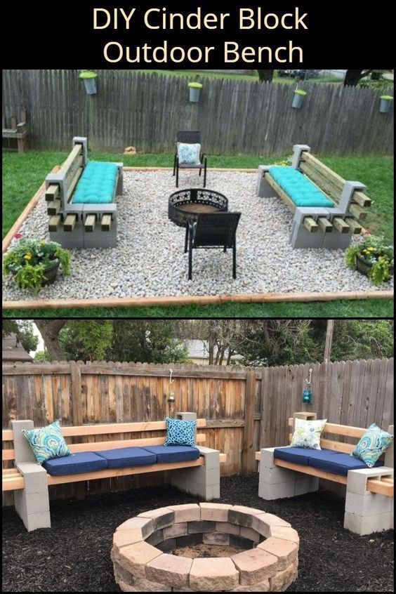 DIY Cinder Block Outdoor Bench - DIY Cinder Block Outdoor Bench -   18 diy Outdoor area ideas