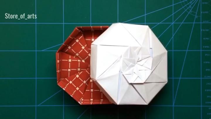 Octagonal Origami Box - Octagonal Origami Box -   18 diy Paper diamond ideas