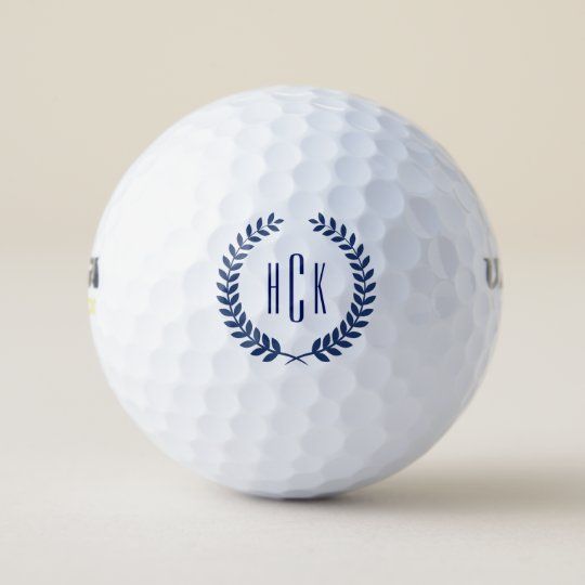 Monogram Blue Tones Abstract Wreath Golf Balls - Monogram Blue Tones Abstract Wreath Golf Balls -   18 diy Projects for him ideas
