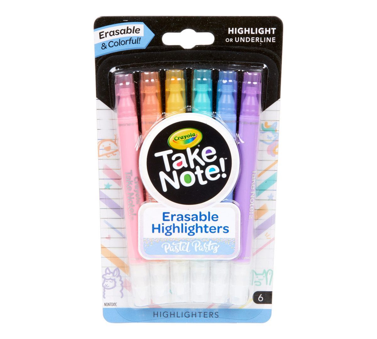 Take Note Pastel Erasable Highlighters, 6 Count | Crayola.com | Crayola - Take Note Pastel Erasable Highlighters, 6 Count | Crayola.com | Crayola -   18 diy School Supplies for 6th grade ideas