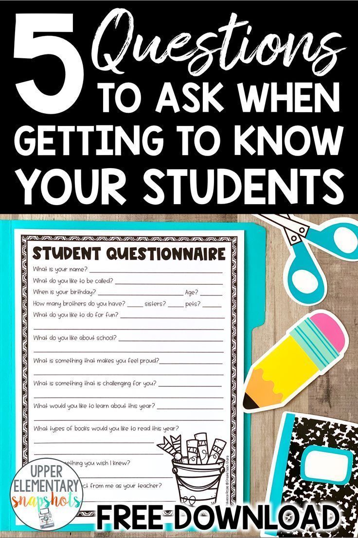 5 Questions to Ask When Getting to Know Your Students - 5 Questions to Ask When Getting to Know Your Students -   18 diy School Supplies for 6th grade ideas