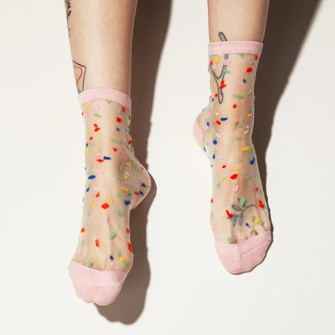 Sheer Socks in Confetti - Sheer Socks in Confetti -   18 fitness Outfits socks ideas