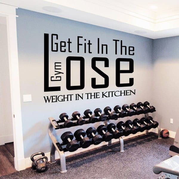 Gym Decor Get Fit in The Gym Vinyl Sticker Wall Art - Gym Decor Get Fit in The Gym Vinyl Sticker Wall Art -   18 fitness Room lounge ideas