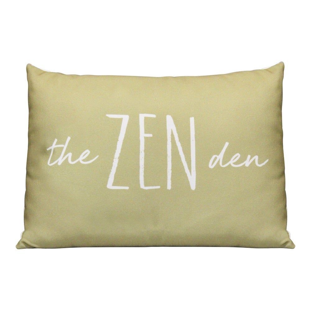 Stratton Home Decor The Zen Den Lumbar Pillow, Green(Polyester, Quotes & Sayings) - Stratton Home Decor The Zen Den Lumbar Pillow, Green(Polyester, Quotes & Sayings) -   18 fitness Room lounge ideas