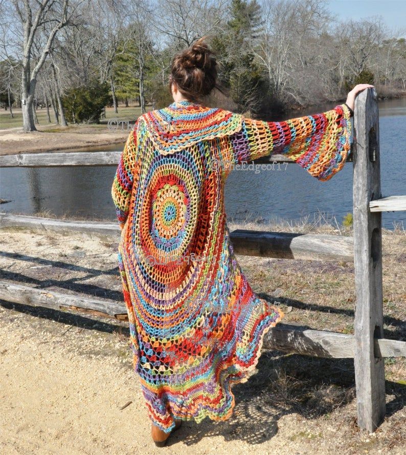 Bohemian Hippie Sweater Crochet PATTERN- 