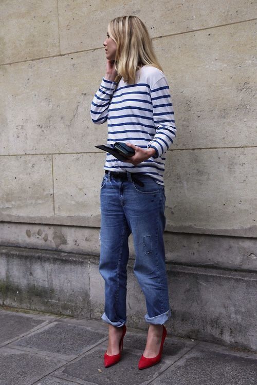 Striped Shirt - Striped Shirt -   18 style Jeans boyfriend ideas