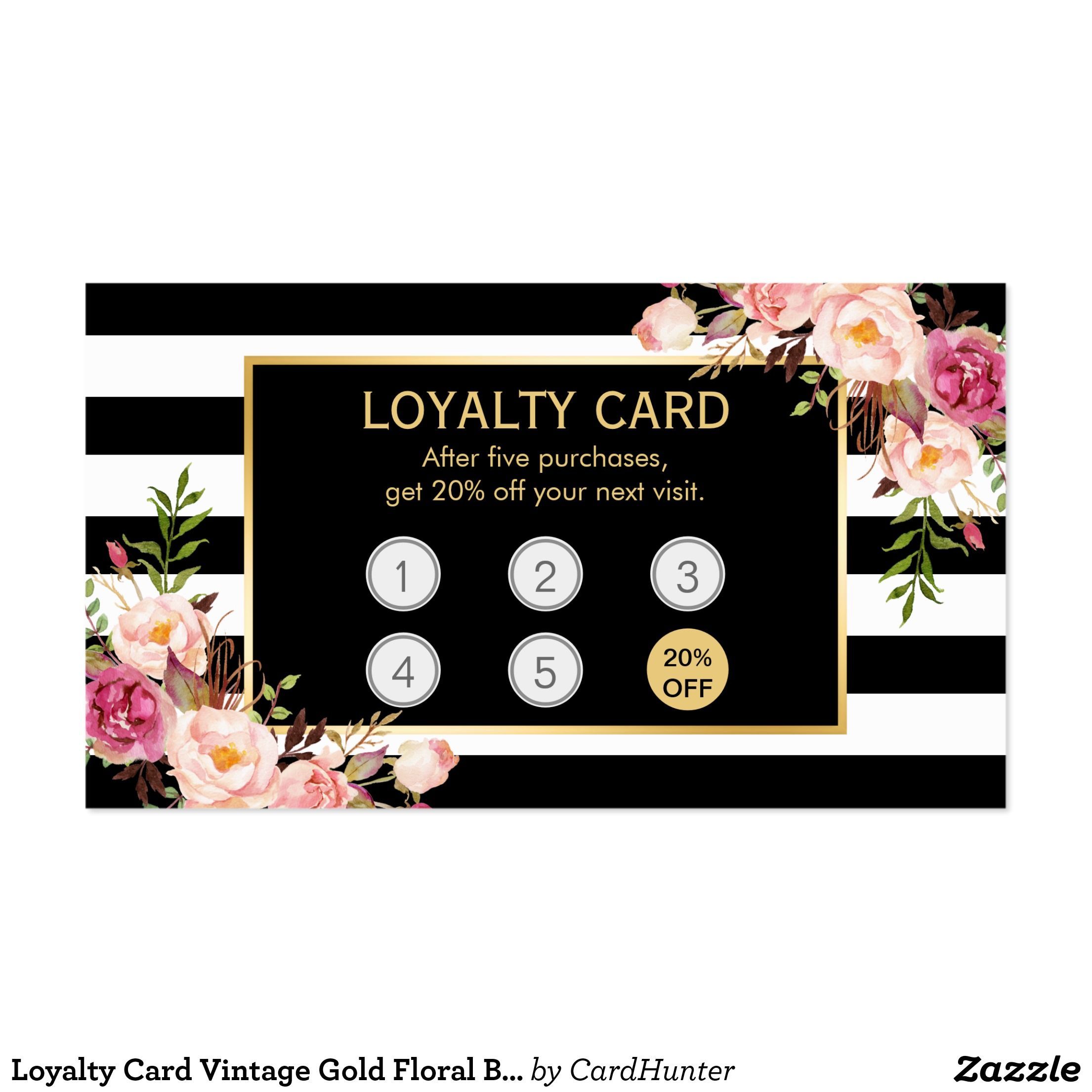 Loyalty Card Vintage Gold Floral Beauty Salon - Loyalty Card Vintage Gold Floral Beauty Salon -   19 beauty Salon publicity ideas