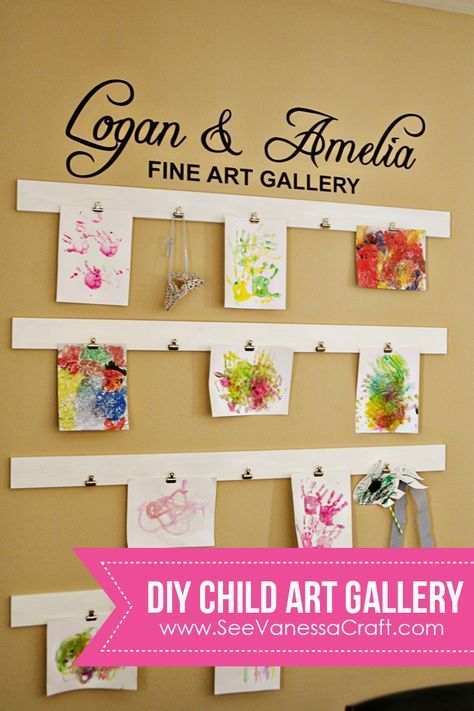 (diy tutorial) child art gallery wall - (diy tutorial) child art gallery wall -   19 diy Art display ideas