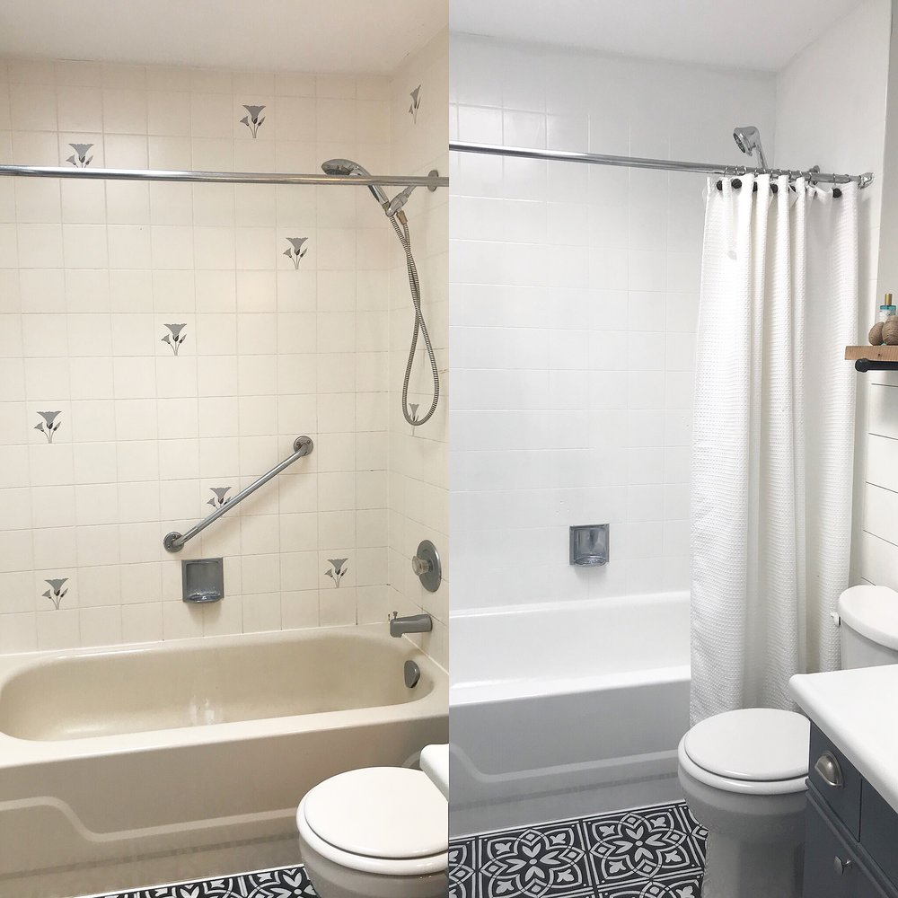 Refinished Bathroom Tub & Tile — The Penny Drawer - Refinished Bathroom Tub & Tile — The Penny Drawer -   19 diy Bathroom tub ideas