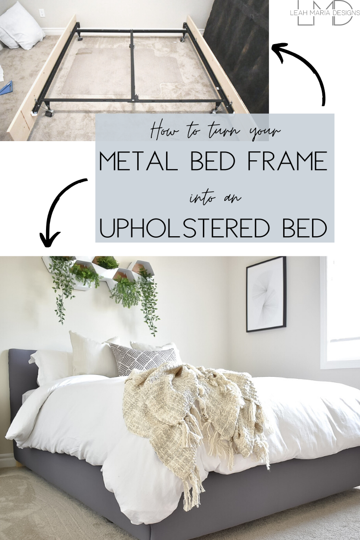 How To Turn A Metal Bed Frame Into An Upholstered Bed - How To Turn A Metal Bed Frame Into An Upholstered Bed -   19 diy Bed Frame tufted ideas