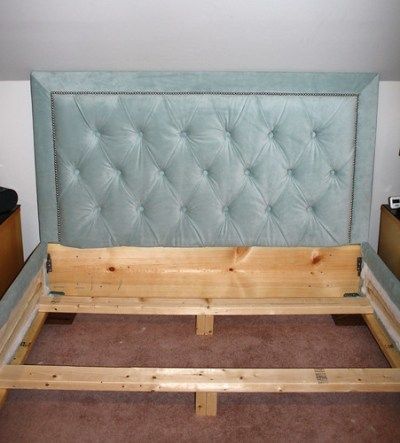 Upholstered Headboard & Bed Frame - Upholstered Headboard & Bed Frame -   19 diy Bed Frame tufted ideas
