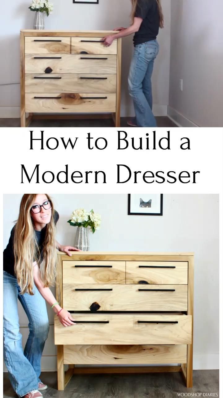 How to Build a Modern Dresser - How to Build a Modern Dresser -   diy Bedroom modern