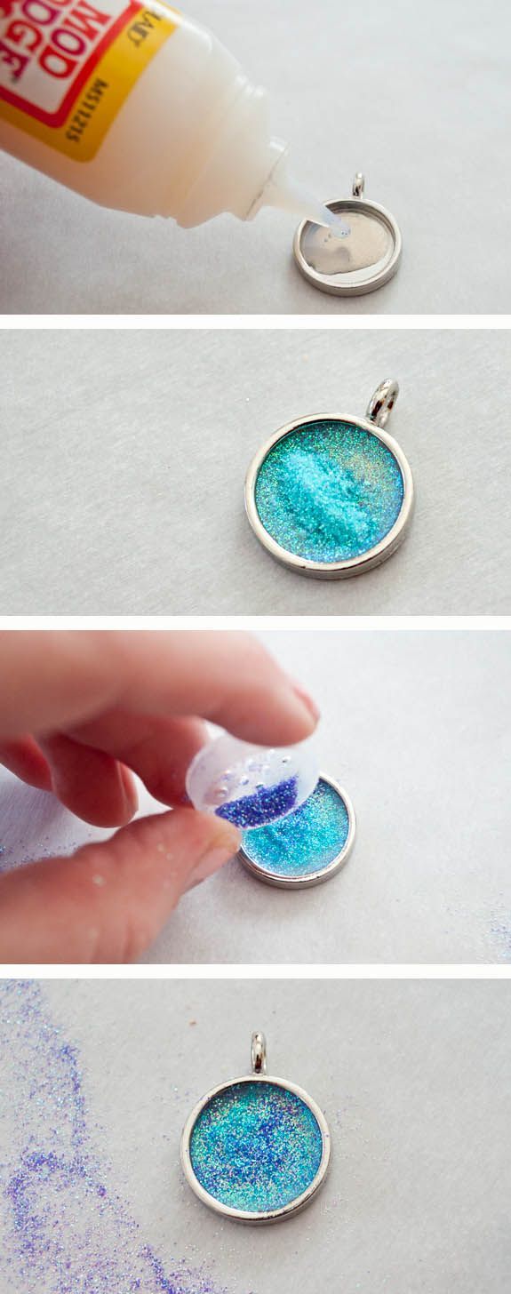 Make Your Own Glitter Necklace - Clumsy Crafter - Make Your Own Glitter Necklace - Clumsy Crafter -   19 diy Crafts jewelry ideas