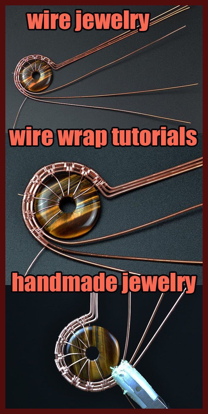 Jewelry making from copper wire. How to make wire wrapped pendant step by step. - Jewelry making from copper wire. How to make wire wrapped pendant step by step. -   19 diy Crafts jewelry ideas