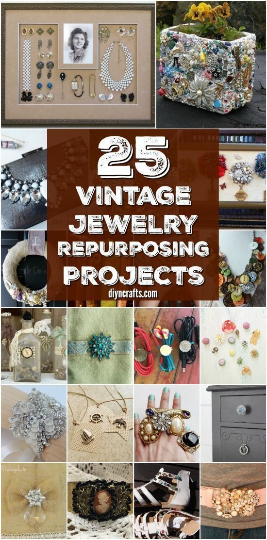 25 Amazingly Creative Ways To Repurpose Vintage Jewelry - 25 Amazingly Creative Ways To Repurpose Vintage Jewelry -   19 diy Crafts jewelry ideas