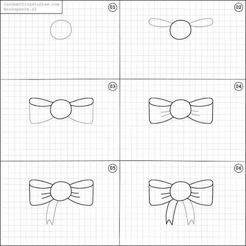 Random Things to Draw on Instagram: “How to draw a bow.” - Random Things to Draw on Instagram: “How to draw a bow.” -   19 diy Facile dessin ideas