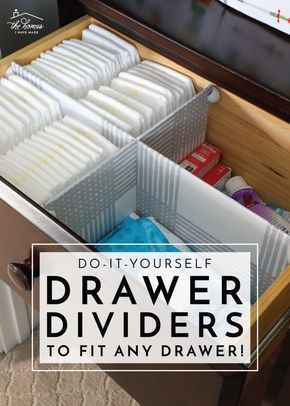 Easy DIY Drawer Dividers For Any Size Drawer | The Homes I Have Made - Easy DIY Drawer Dividers For Any Size Drawer | The Homes I Have Made -   19 diy Facile rangement ideas