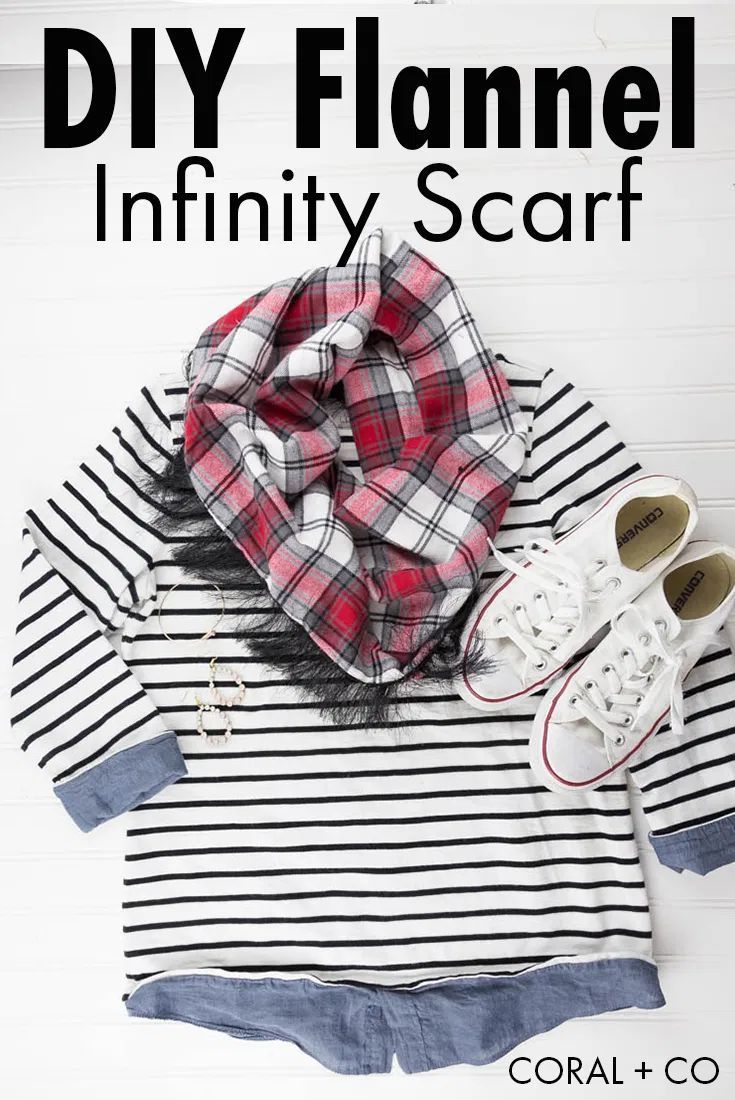 How to Make a DIY Infinity Scarf Tutorial + Flannel Fringed Cowl | Joann - Coral + Co. - How to Make a DIY Infinity Scarf Tutorial + Flannel Fringed Cowl | Joann - Coral + Co. -   19 diy Fashion scarf ideas