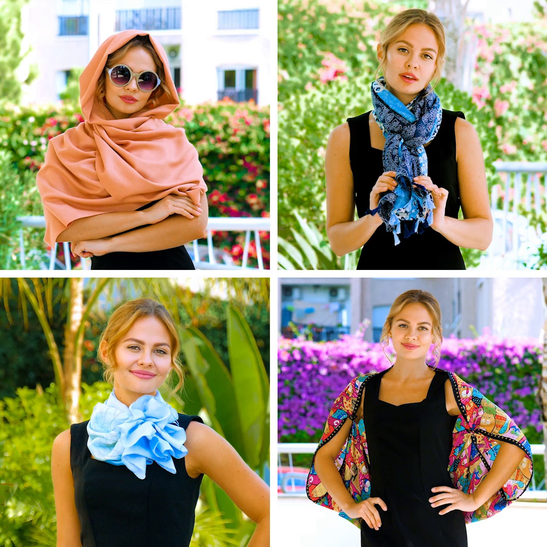 Envolva-se com estes estilos elegantes de amarrar um len?o - Envolva-se com estes estilos elegantes de amarrar um len?o -   19 diy Fashion scarf ideas