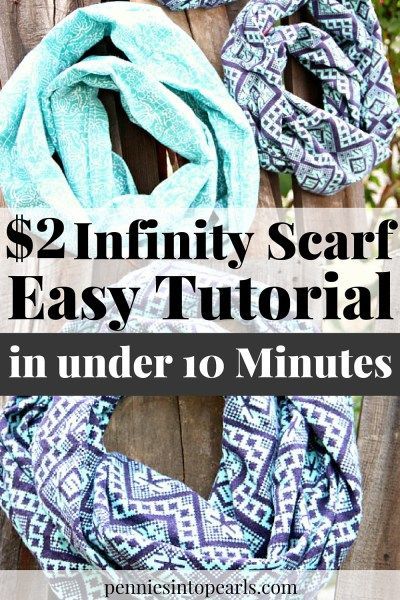 $2 DIY Infinity Scarf in 10 Minutes - VIDEO Tutorial - $2 DIY Infinity Scarf in 10 Minutes - VIDEO Tutorial -   19 diy Fashion scarf ideas