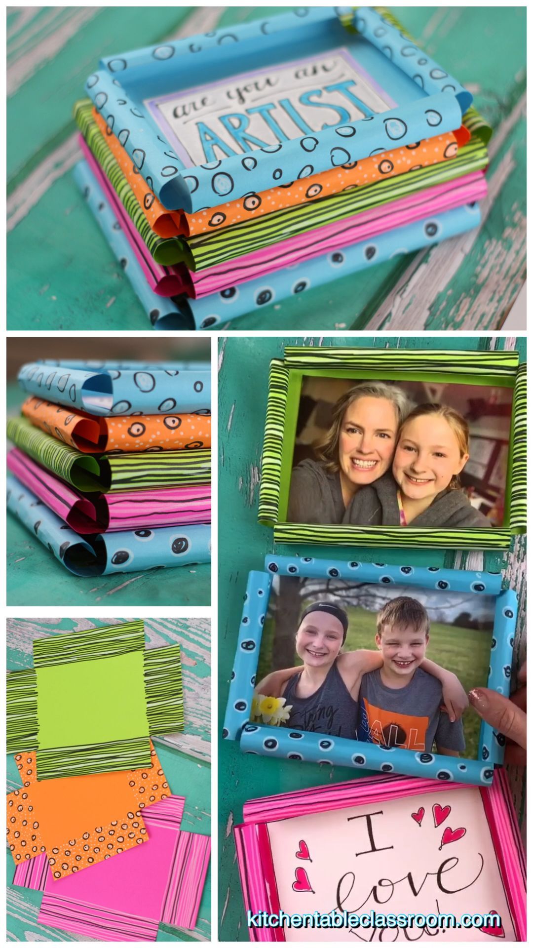 DIY Picture Frame- Super Simple Paper Picture Frames - The Kitchen Table Classroom - DIY Picture Frame- Super Simple Paper Picture Frames - The Kitchen Table Classroom -   19 diy Paper frame ideas