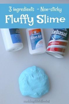 Easy 3 Ingredient Fluffy Slime Recipe Non-Sticky | Making Life Blissful - Easy 3 Ingredient Fluffy Slime Recipe Non-Sticky | Making Life Blissful -   19 diy Slime ingredients ideas