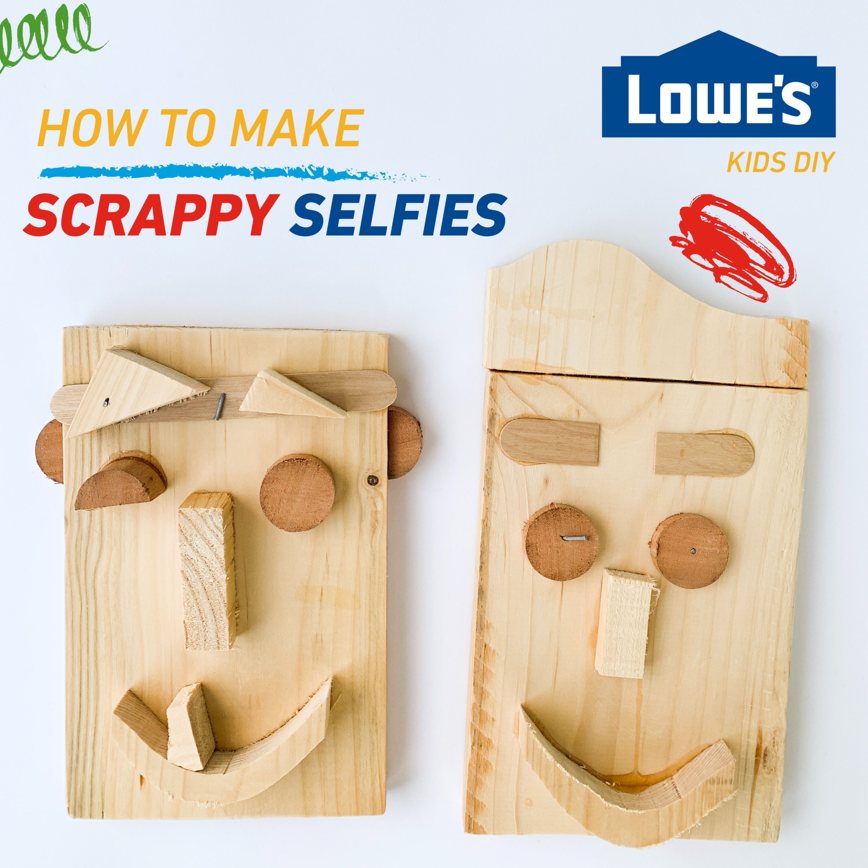 Scrappy Selfie | DIY Craft for Kids - Scrappy Selfie | DIY Craft for Kids -   19 diy Wood baby ideas