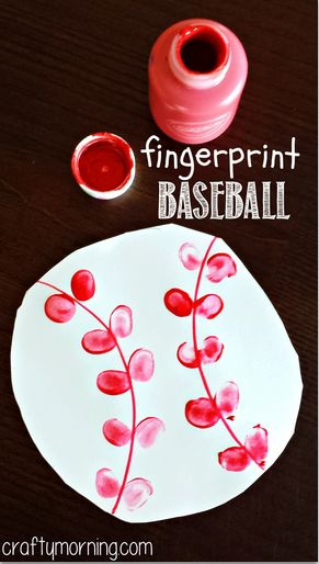 Fingerprint Baseball Craft for Kids - Crafty Morning - Fingerprint Baseball Craft for Kids - Crafty Morning -   19 fitness Art for kids ideas