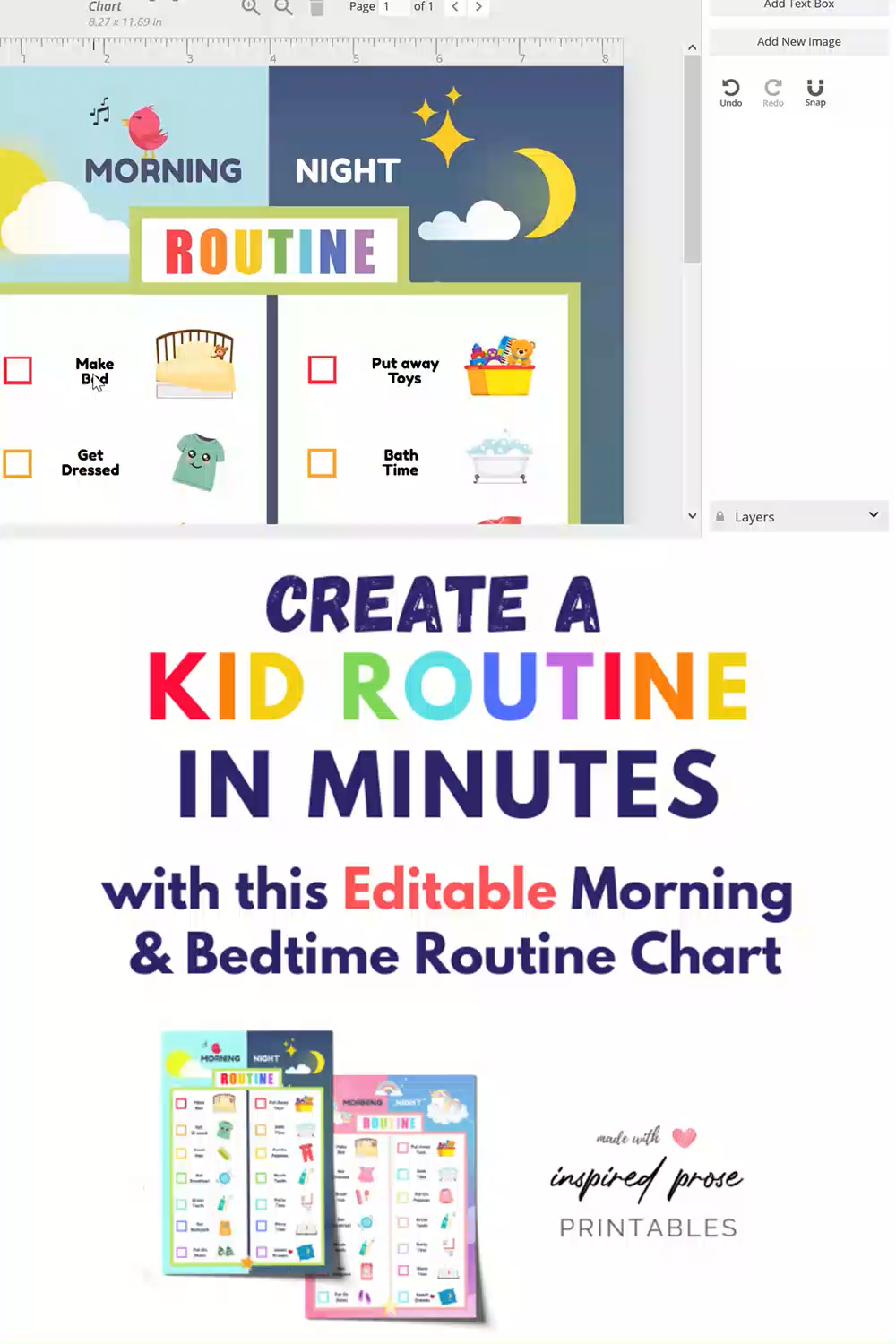 Editable Kid Routine Chart - Editable Kid Routine Chart -   19 fitness Art for kids ideas