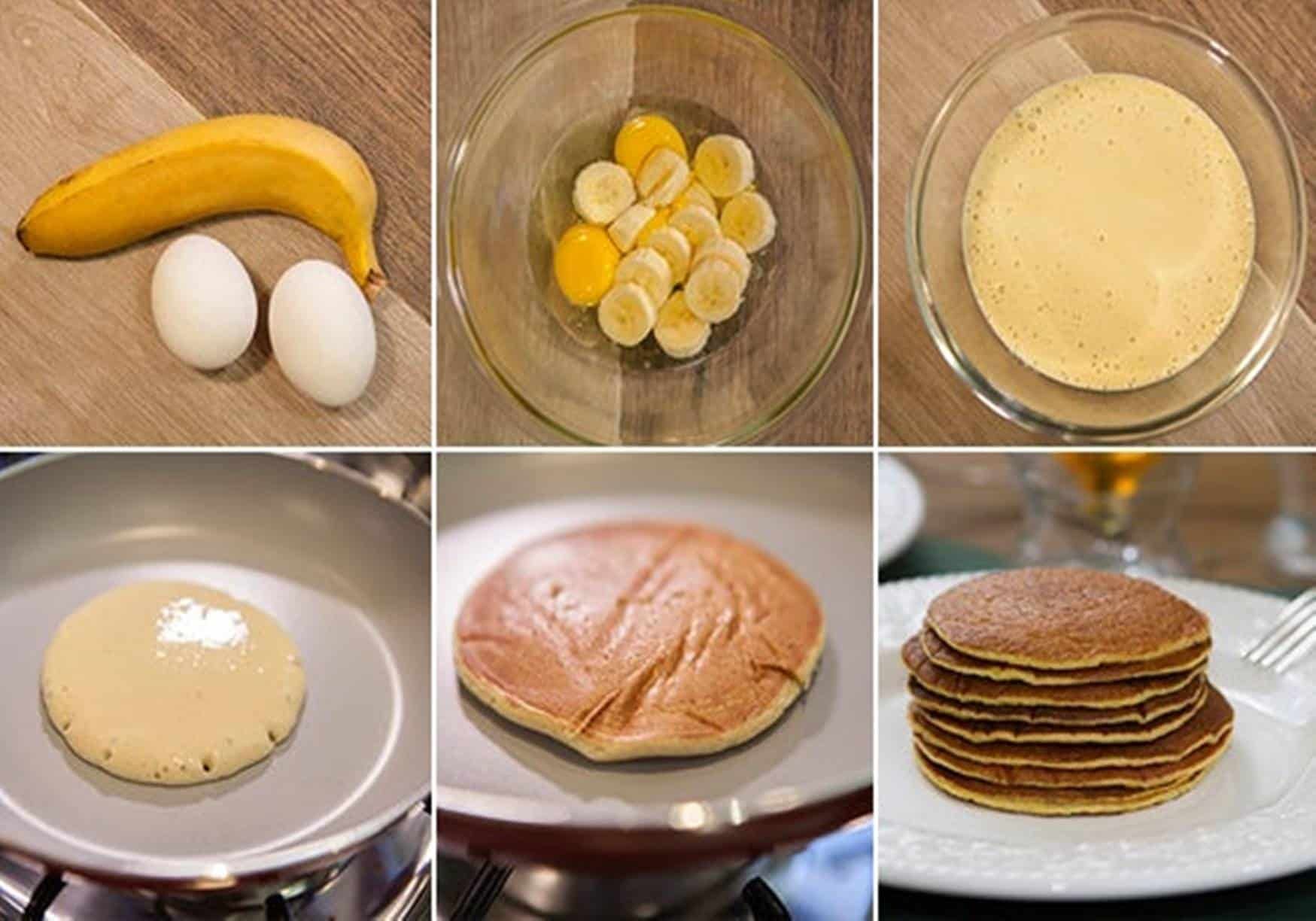 Massa de panqueca fit que s? leva ovo e banana - Massa de panqueca fit que s? leva ovo e banana -   19 fitness Food receitas ideas