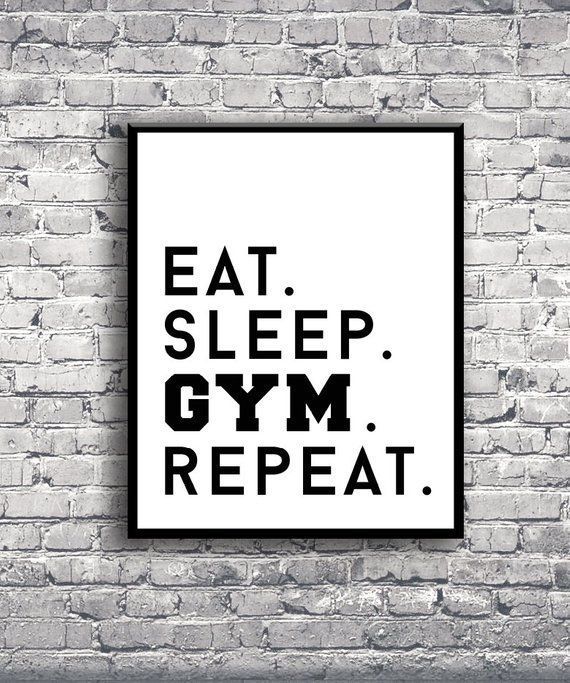 Eat Sleep Gym Repeat  Instant Download Digital Print Interior | Etsy - Eat Sleep Gym Repeat  Instant Download Digital Print Interior | Etsy -   19 fitness Instagram gym ideas