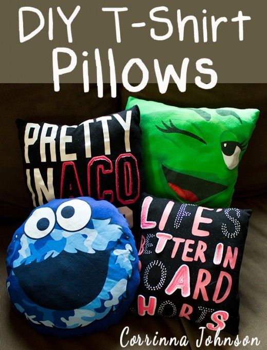 DIY Crafts for Teens: Upcycle Old T-Shirts Into Cute Decorative Pillows - DIY Crafts for Teens: Upcycle Old T-Shirts Into Cute Decorative Pillows -   19 trendy diy For Teens ideas