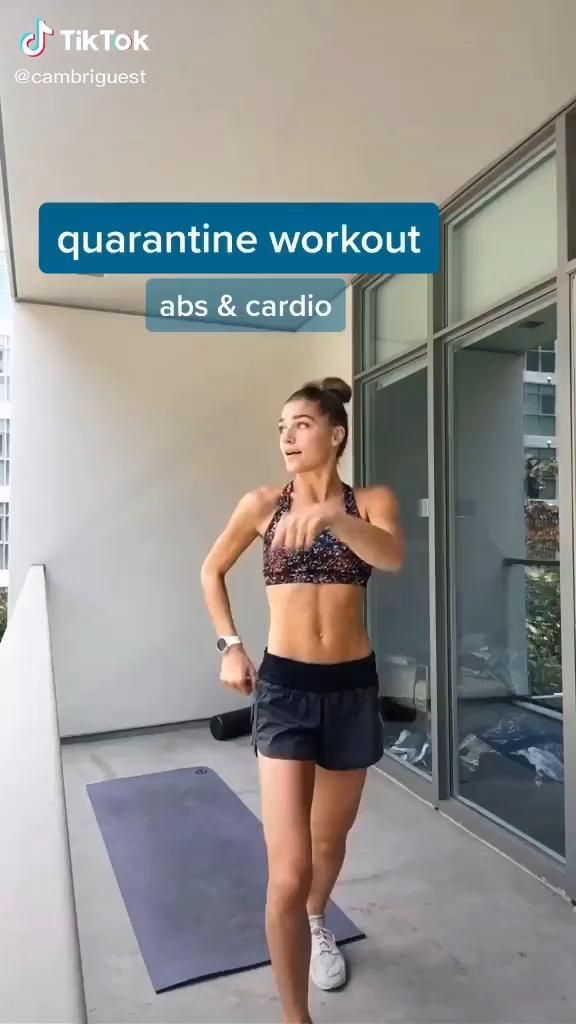 Quarantine Workout - Cardio & Abs - Quarantine Workout - Cardio & Abs -   24 fitness Videos ejercicios ideas