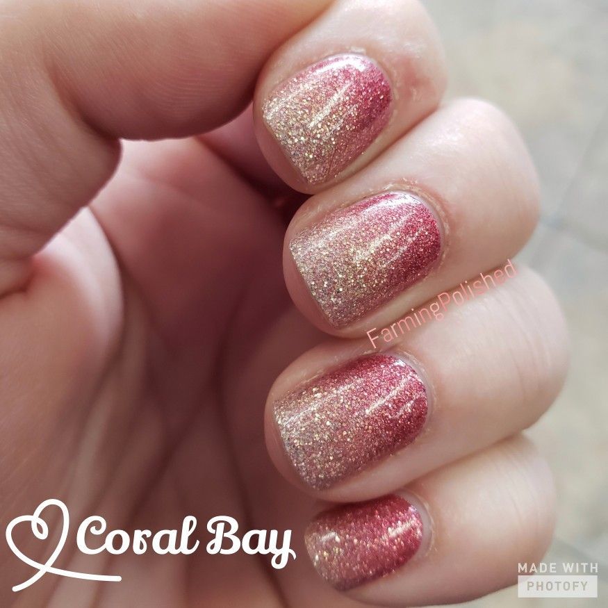 Coral Bay glitter ombre Color Street - Coral Bay glitter ombre Color Street -   15 beauty Nails coral ideas