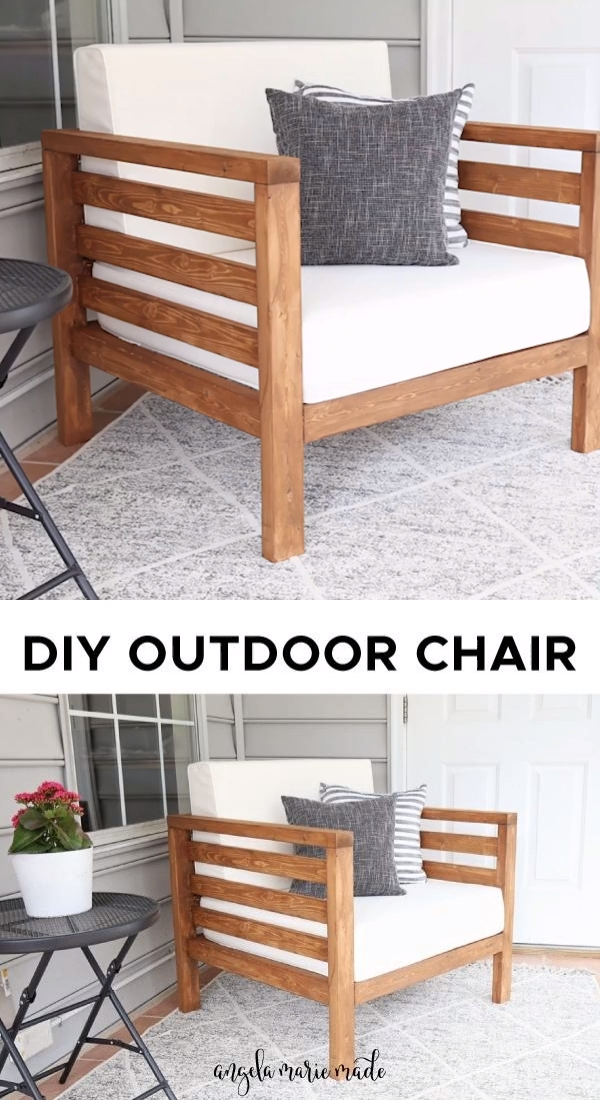 DIY Outdoor Chair - Angela Marie Made - DIY Outdoor Chair - Angela Marie Made -   15 diy Muebles patio ideas