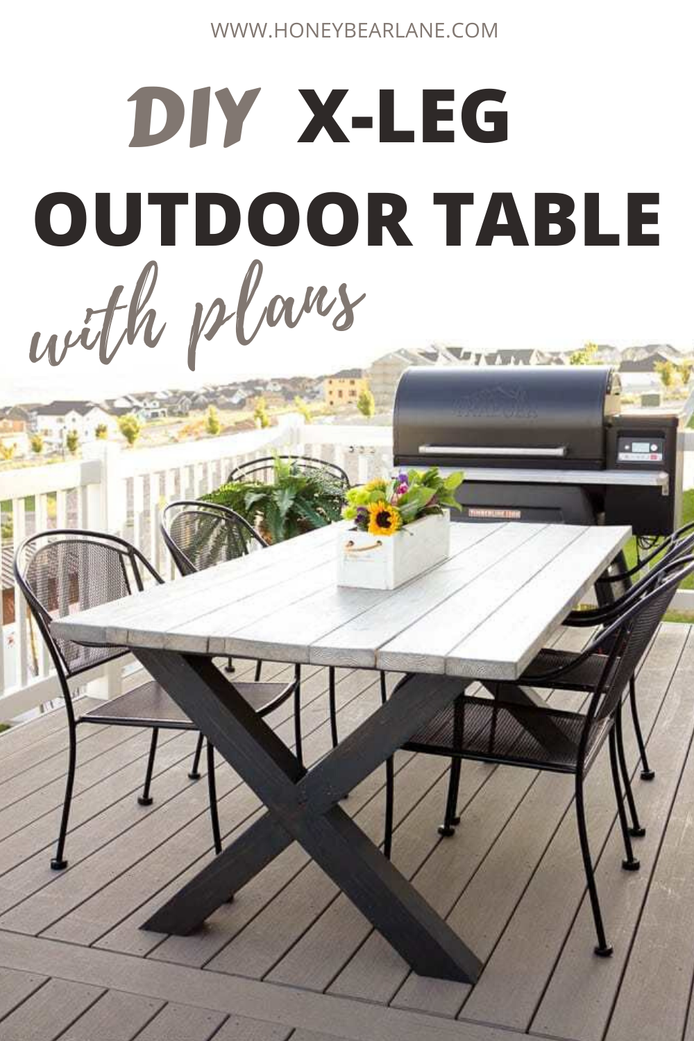 DIY X-Leg Outdoor Table With Plans - DIY X-Leg Outdoor Table With Plans -   15 diy Muebles patio ideas