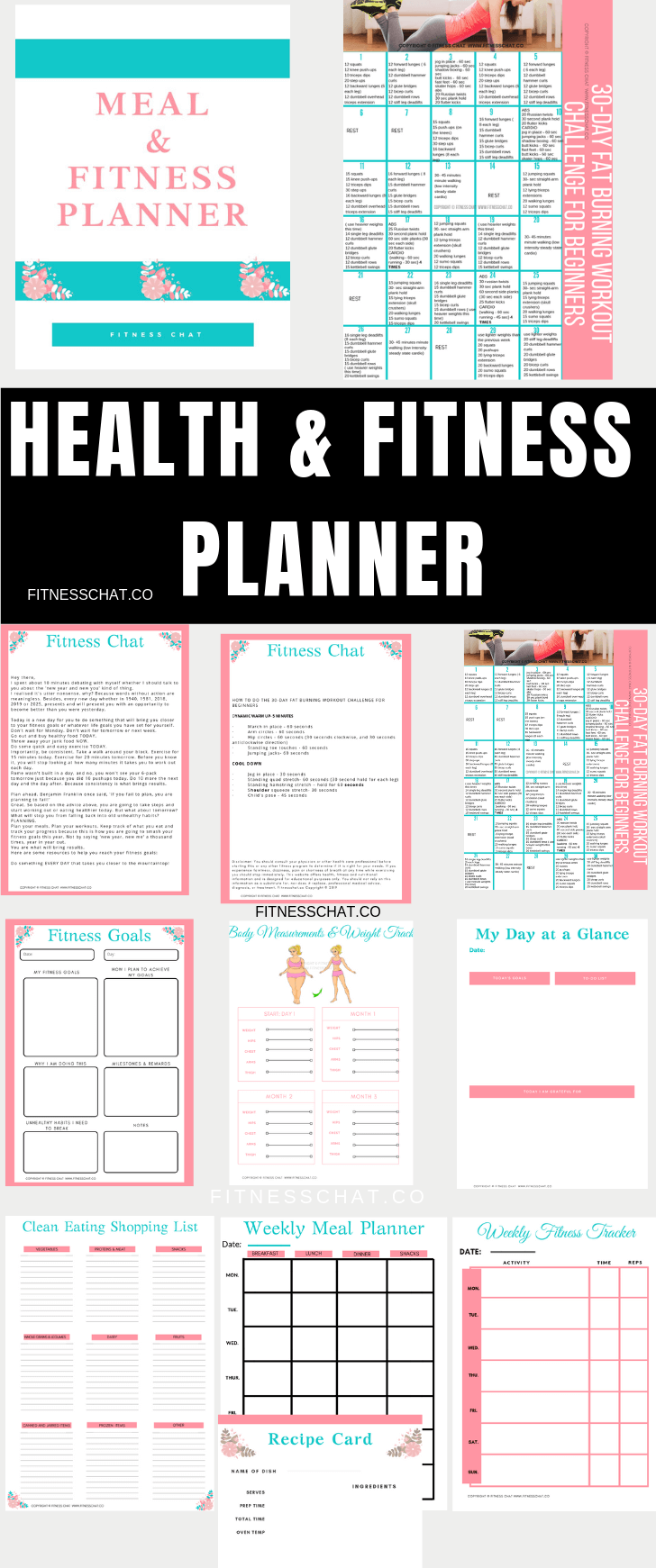 Printable Health and Fitness Planner to Help You Smash Your Goals - Printable Health and Fitness Planner to Help You Smash Your Goals -   15 fitness Journal rewards ideas