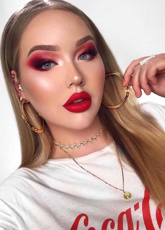 How to Nail Red Eyeshadow Looks Like a Boss - How to Nail Red Eyeshadow Looks Like a Boss -   16 beauty Makeup red ideas
