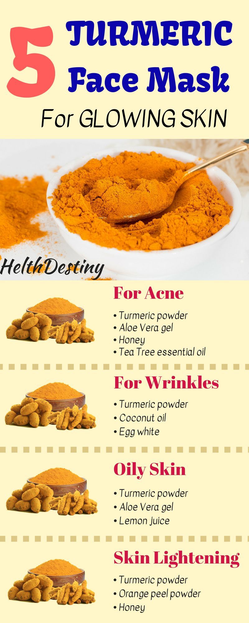 Turmeric Face Mask for Beautiful and Glowing Skin - HelthDestiny - Turmeric Face Mask for Beautiful and Glowing Skin - HelthDestiny -   16 diy Face Mask for scars ideas
