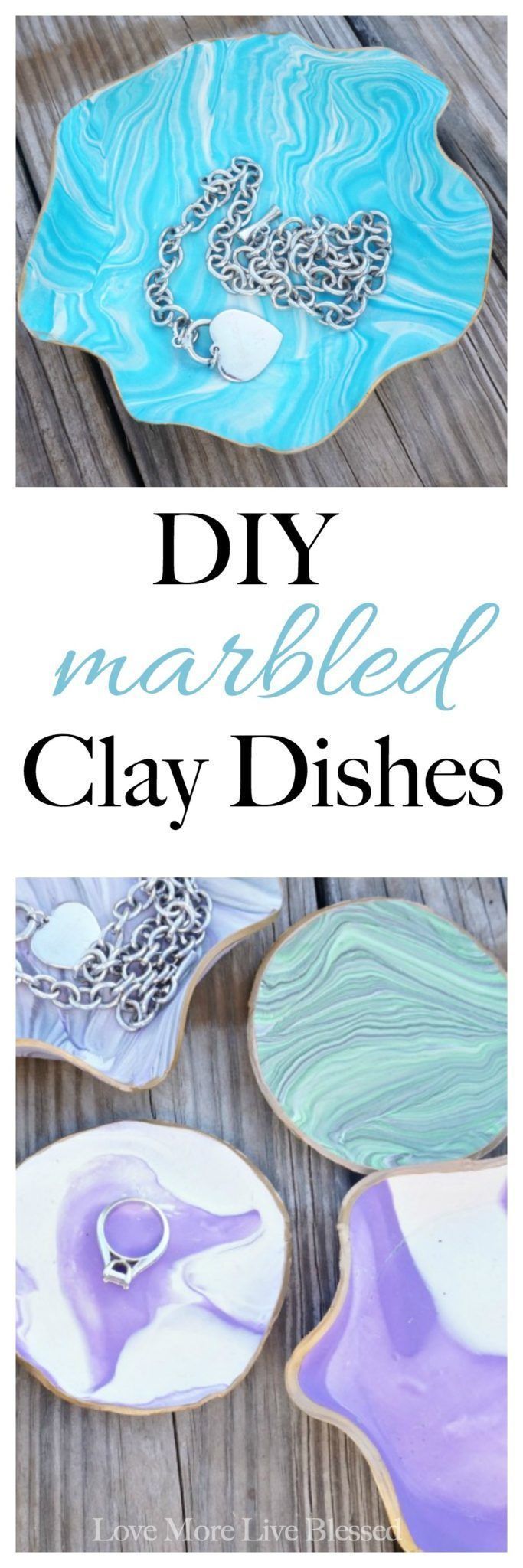 DIY Marbled Clay Dishes - Love More Live Blessed - DIY Marbled Clay Dishes - Love More Live Blessed -   16 diy Presents faceis ideas