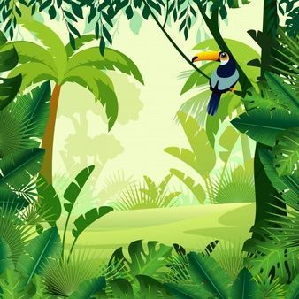 Vector Illustration Of Beautiful Background Morning Jungle. Bright Jungle With Ferns And Flowers. For Design Game, Websites And Mobile Phones, Printing. - Vector Illustration Of Beautiful Background Morning Jungle. Bright Jungle With Ferns And Flowers. For Design Game, Websites And Mobile Phones, Printing. -   17 beauty Background drawings ideas
