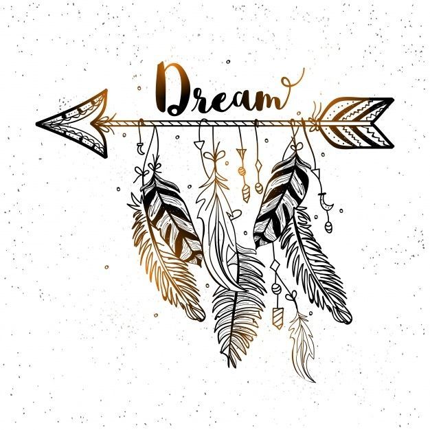 Beautiful Background Of Decorative Arrow With Feathers In Boho Style - Beautiful Background Of Decorative Arrow With Feathers In Boho Style -   17 beauty Background drawings ideas